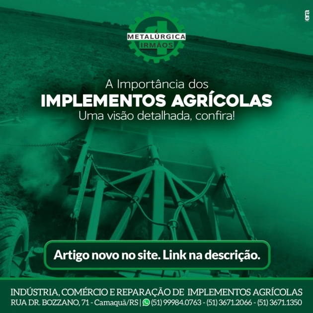 A Importância dos Implementos Agrícolas: Uma Visão Detalhada, confira!